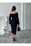 Madonna Collar Boucle Dress - Black - 2