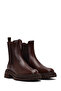 Women's Brown Thick Soled Leather Chelsea Boots 25Wfd141018 - 2