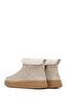 Women's Beige Zippered Thick Soled Suede Leather Teddy Boots 25Wfd205210 - 6