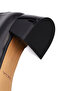 Women's Black Short Thick Heeled Leather Heeled Shoes 25Afd412518 - 8