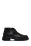 Men's Black Lace-Up Thick Soled Leather Casual Boots 25Wfd675722