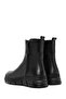 Women's Black Zippered Leather Comfort Boots 25Wfd360418 - 6