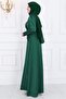 Women's Green (Emerald) Stone-Encorded Evening Dress t 7853 - 2