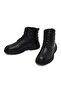Men's Black Lace-Up Leather Boots 25Wfd700518 - 4