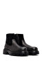 Men's Black Thick Soled Leather Boots 25Wfd640514 - 2