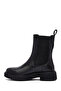 Women's Black Thick Soled Leather Chelsea Boots 25Wfd202018 - 2