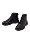Men's Black Zippered Leather Casual Boots 25Wfd695818 - 4