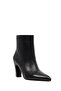 Women's Black Thick Heeled Leather Boots 25Wfd491118 - 8