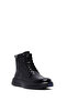 Men's Black Zippered Thick Soled Leather Boots 25Wfd695418 - 8