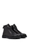 Men's Black Zippered Leather Casual Boots 25Wfd695818 - 2