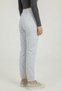 Women's Elastic Cuffed Regular Fit Jogger Sweatpants with Pockets Gray Melange - 4
