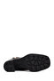 Women's Black Zippered Thick Heeled Leather Boots 25Wfd188518 - 8