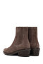 Women's Mink Thick Short Heeled Suede Leather Chelsea Cowboy Boots 25Wfd182710 - 6