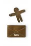 Bond Genuine Leather Card Holder and Hugging Figure Keychain Set – Minimal Handmade for Everyday Carry & Gift - 2