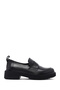 Women's Black Genuine Leather Masculine Loafer, Winter Shoes 25Afd201718