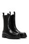 Women's Black Zippered Leather Casual Boots 25Wfd181618 - 4