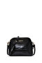 Women's Black Long Strap Crocodile Pattern Crossbody Bag 25Wbd2820E3