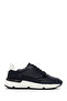 Men's Navy Blue Lace-Up Thick Soled Leather Sneaker 25Sfd675218