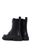 Women's Black Zippered Leather Boots 25Wfd187018 - 6