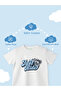 Boys 100% Cotton Co-ords Set | Summer Casual Outfit for Kids | Graphic Print | White & Blue - 3