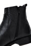 Men's Black Zippered Leather Casual Boots 25Wfd6002Ft - 7