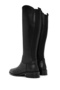 Women's Black Zippered Leather Boots 25Wfd152218 - 6