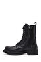 Women's Black Zippered Leather Boots 25Wfd187018 - 2