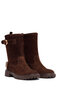 Women's Brown Suede Leather Boots 25Wfd202410 - 5