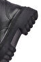 Women's Black Zippered Leather Boots 25Wfd182018 - 8