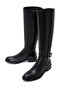 Women's Black Zippered Buckle Detailed Leather Boots 25Wfd280518 - 7