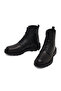 Men's Black Lace-Up Zippered Leather Casual Boots 25Wfd681114 - 4