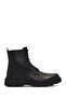 Men's Black Lace-Up Zippered Leather Casual Boots 25Wfd681114