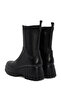 Women's Black Thick Soled Zippered Leather Boots 25Wfd200718 - 7