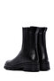 Women's Black Zippered Thick Soled Leather Boots 25Wfd180318 - 6