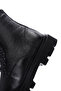 Men's Black Zippered Leather Casual Boots 25Wfd620318 - 7