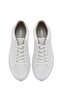 Women's White Lace-Up Leather Sneaker 25Sfd 370018 - 7