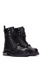 Women's Black Colmar Zippered Leather Boots 025g100328 - 4