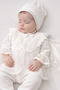 Newborn Baby Girl Lace Tulle 3-Piece Hospital Discharge Set – 100% Cotton