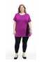 Plus Size Set Full Lycra Lace-Up Trendy Elastic Waist Summer Cycling Collar Style Tights T-Shirt - 3