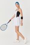 Women's White V-Neck Tights Sports Tennis Dress 0079 - 4