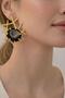 Steel Agate Stone Detailed Vip Earrings
