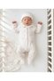 Safari %100 Cotton Newborn Baby Hospital Take-Home Set – Footed Jumpsuit, Hat and Ruffled Blanket Set