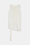 Ecru Sleeveless Asymmetrical Turtleneck Shawl Detailed Knitwear - 6
