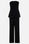 Black Strapless 2-Piece Look Jumpsuit with Pants - 7