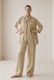 Olive Double-Breasted Closure Relaxed Fit Kimono - 2