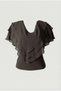 Ciel Chiffon V-Neck Flounced Casual Women's Blouse - 7