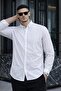Chad Modal Fabric Striped Summer Relaxed Fit Men's Shirt - White - 2