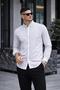 Chad Modal Fabric Striped Summer Relaxed Fit Men's Shirt - White - 4