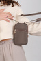 Dark Mink Wallet, Phone Holder, Crinkle Waterproof Fabric, Crossbody Shoulder Bag, 18X11Cm - 5