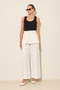 Ecru Relaxed Cut Trousers with Waist Detail - 2
